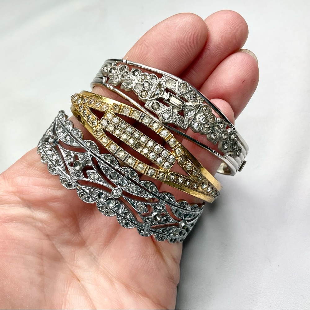 Antique Art Deco Bangles Restoration Lot of 3